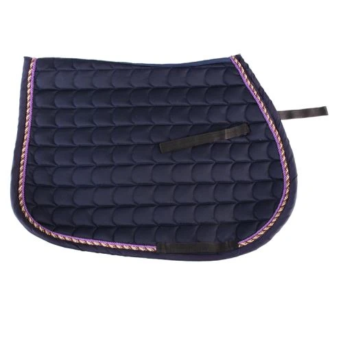 Pad Cyfrwy Cwilt Ceffylau wedi'i Customized Navy Blue