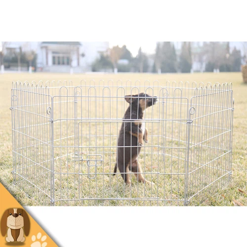 Playpen Cŵn Plygu Metel Mawr Awyr Agored